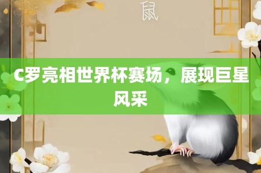 C罗亮相世界杯赛场，展现巨星风采