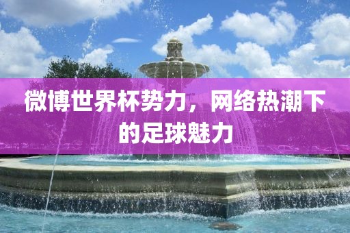 微博世界杯势力，网络热潮下的足球魅力