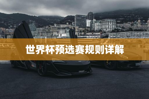 世界杯预选赛规则详解