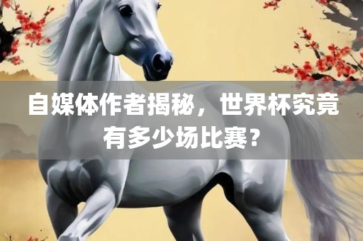 自媒体作者揭秘，世界杯究竟有多少场比赛？