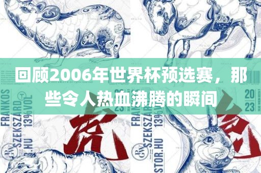 回顾2006年世界杯预选赛，那些令人热血沸腾的瞬间