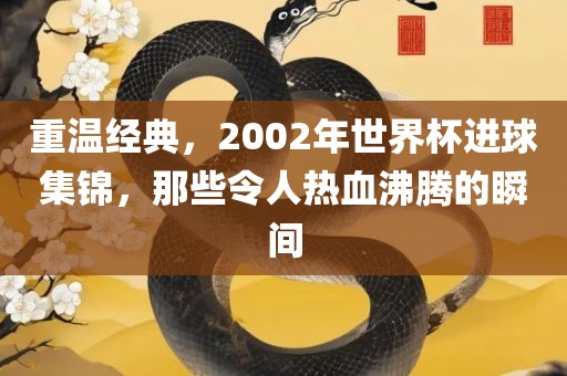 重温经典，2002年世界杯进球集锦，那些令人热血沸腾的瞬间