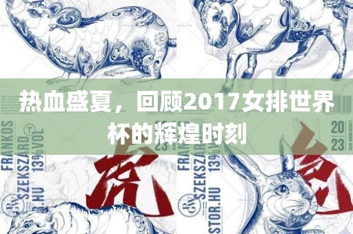 热血盛夏，回顾2017女排世界杯的辉煌时刻