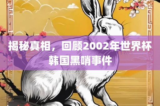 揭秘真相，回顾2002年世界杯韩国黑哨事件