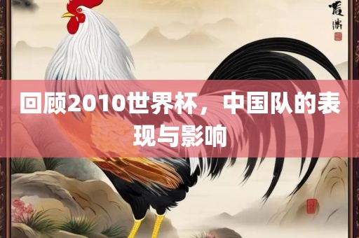 回顾2010世界杯，中国队的表现与影响