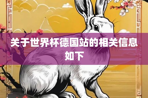 关于世界杯德国站的相关信息如下