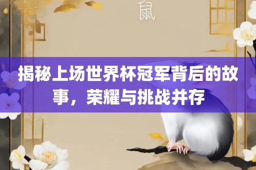 揭秘上场世界杯冠军背后的故事，荣耀与挑战并存